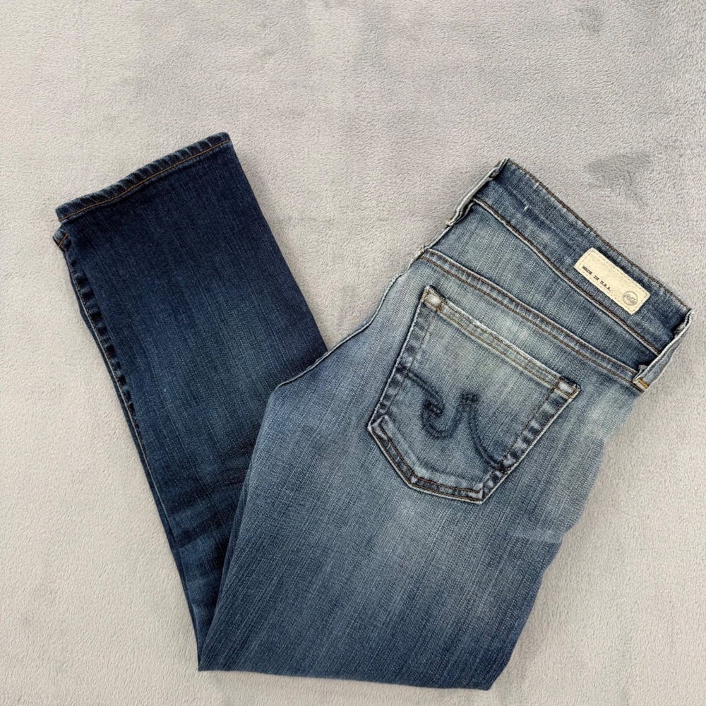 AG Adriano Goldschmied Piper Crop Slouchy Slim Jeans Womens 25 Blue Made USA